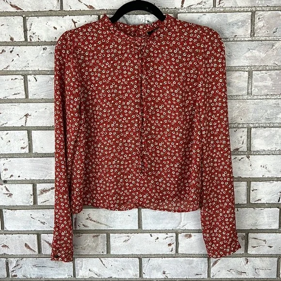 Forever 21 | Red Floral Blouse - Picture 1 of 8